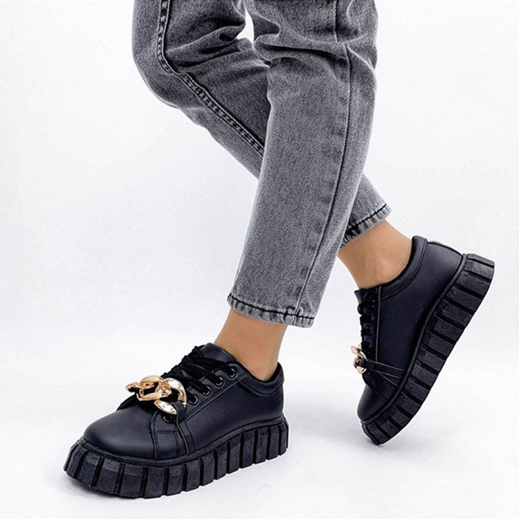 Closed Toe Low-Cut Övre Snea-Up Casual Sneakers