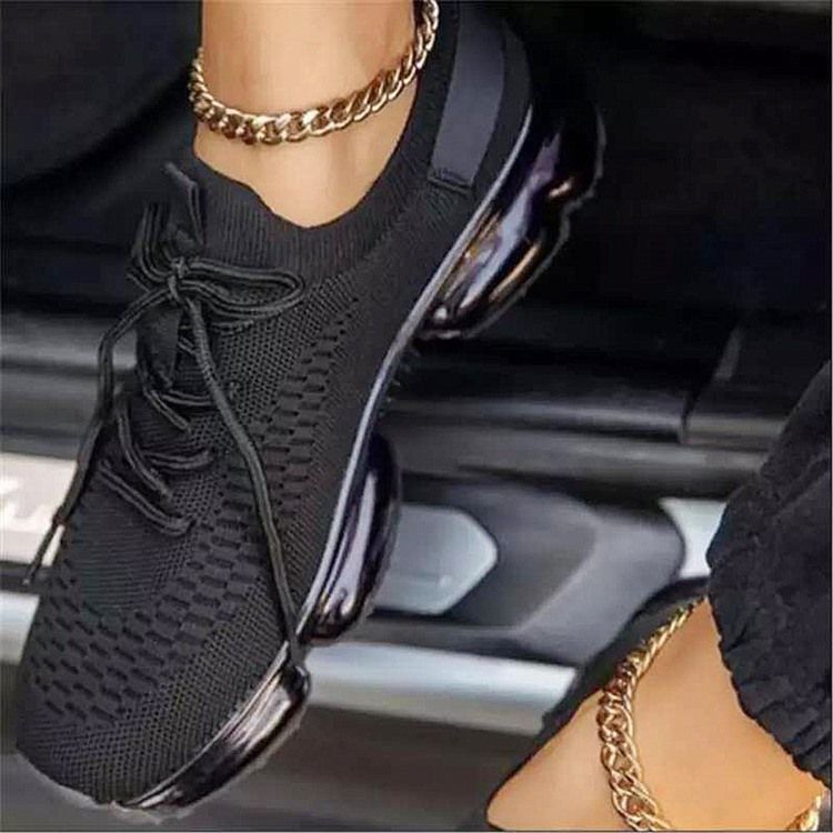 Rund Tå Lågt Skuren Övre Sneakers Vanliga Sneakers