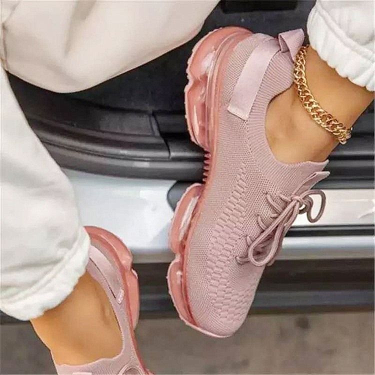 Rund Tå Lågt Skuren Övre Sneakers Vanliga Sneakers