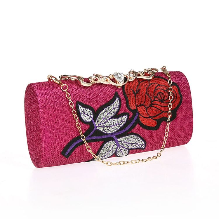 Blommönster Kedja Crossbody Väska