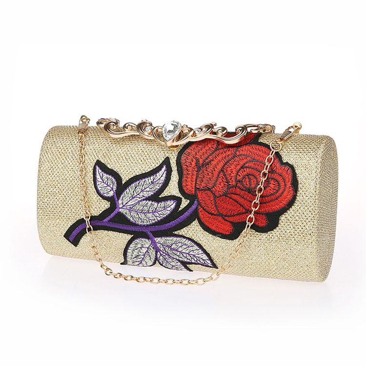 Blommönster Kedja Crossbody Väska