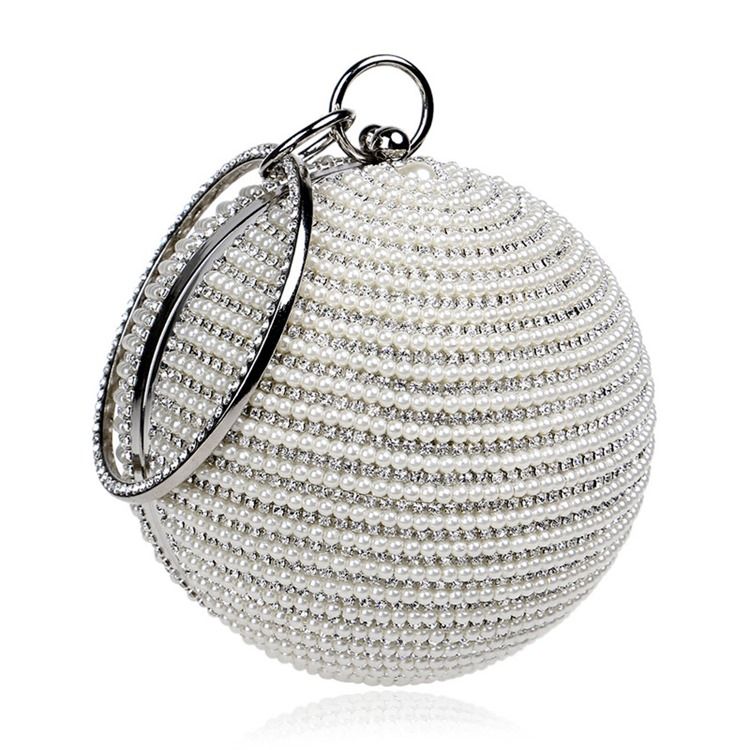 Diamond Polyester Circular Bankett Clutches & Evening Bags