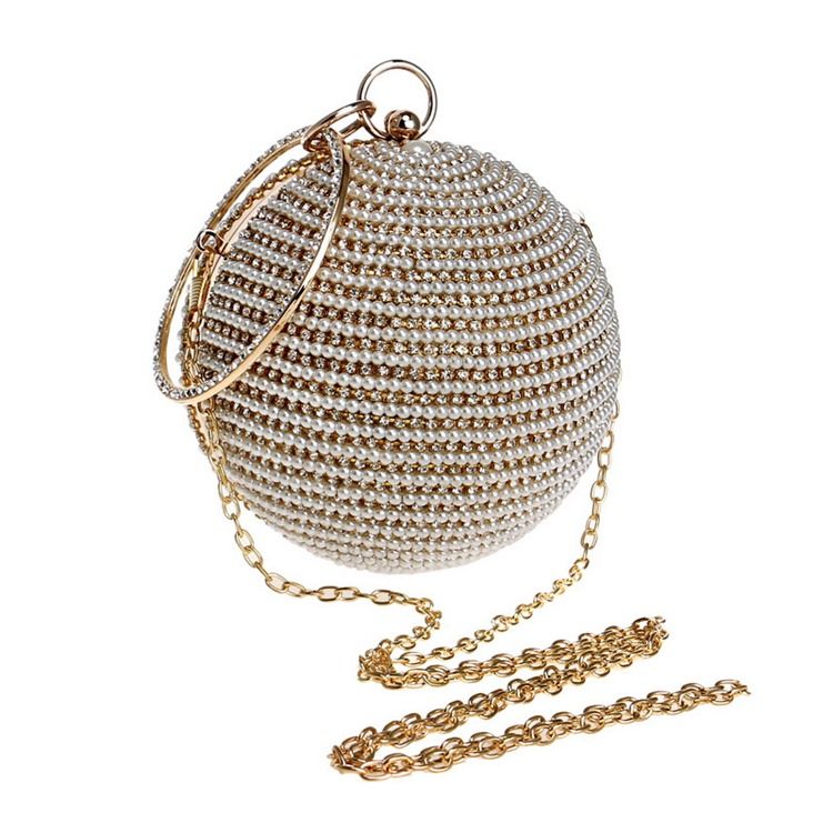 Diamond Polyester Circular Bankett Clutches & Evening Bags