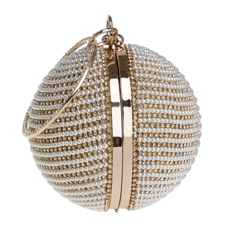 Diamond Polyester Circular Bankett Clutches & Evening Bags