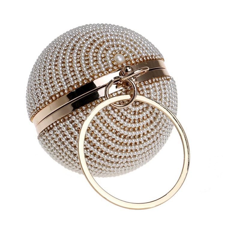 Diamond Polyester Circular Bankett Clutches & Evening Bags