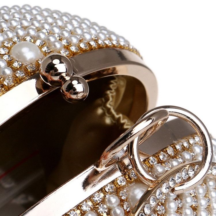 Diamond Polyester Circular Bankett Clutches & Evening Bags