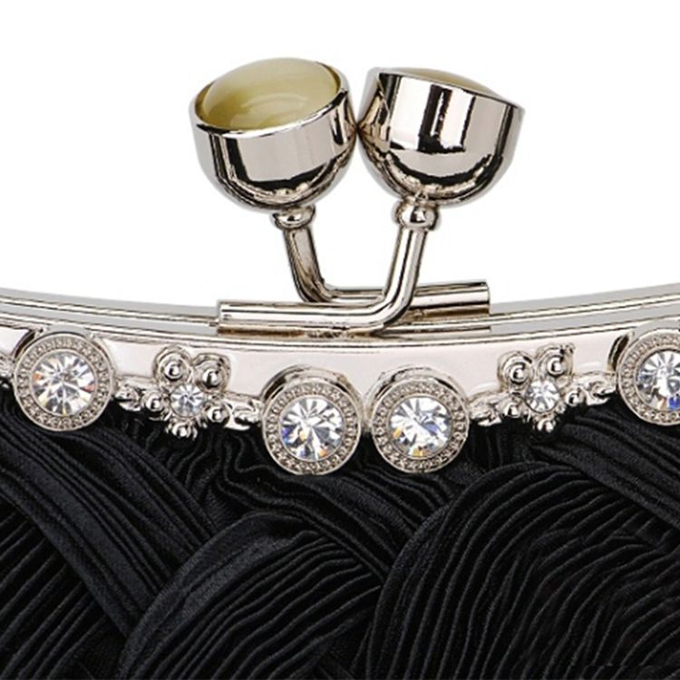 Elegant Satin Rhinestones Handväska För Bröllop Kväll (7 Färger)