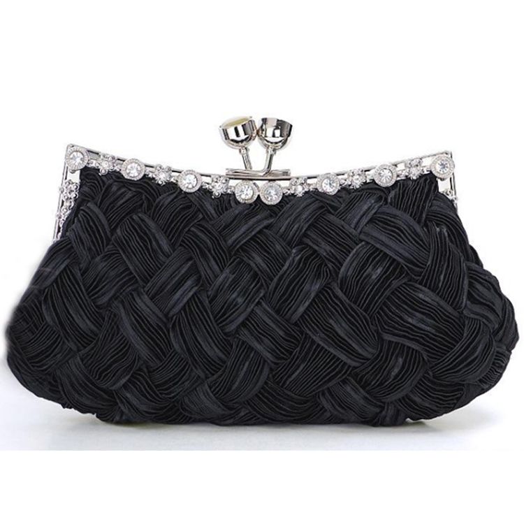 Elegant Satin Rhinestones Handväska För Bröllop Kväll (7 Färger)