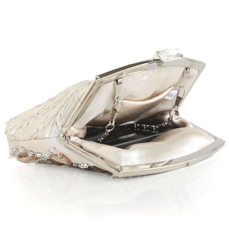 Noble Geometrisk Pläd Strass Kväll Clutch
