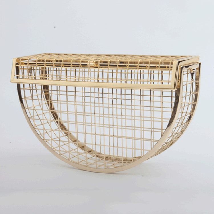 Plain Chain Sadel Hollow Crossbody-Väskor