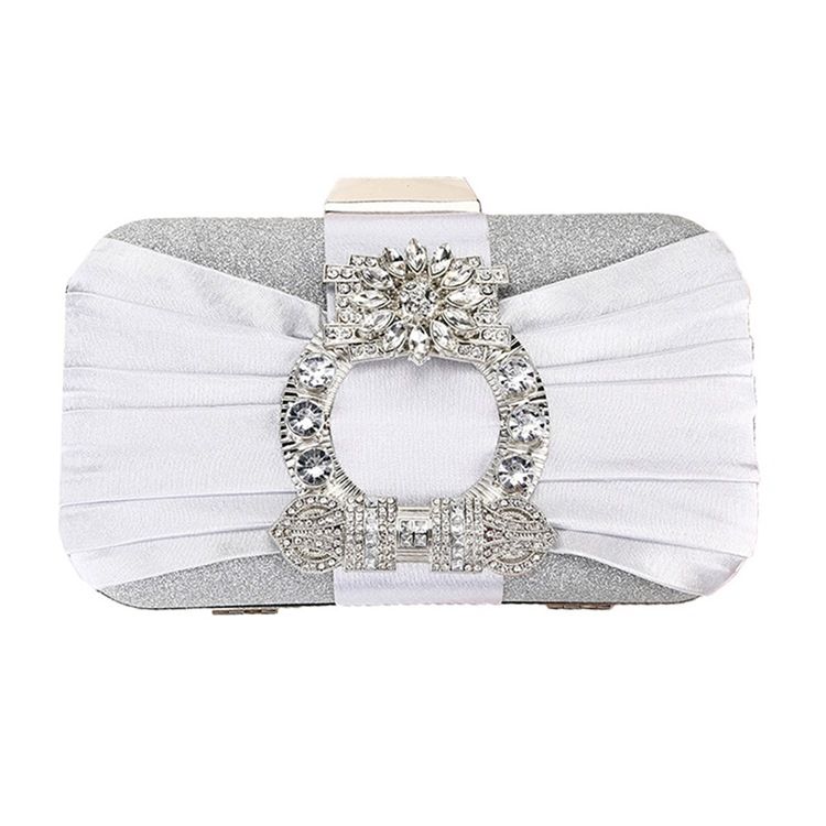 Rhinestone Mångsidiga Satin Clutches & Evening Bags