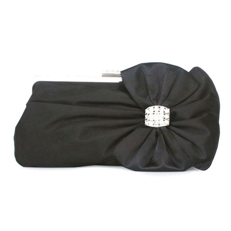 Silk Bowknot Rhinestone Prydnad Clutch