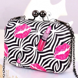 Zebra Stripe Dekorerad Kväll Clutch