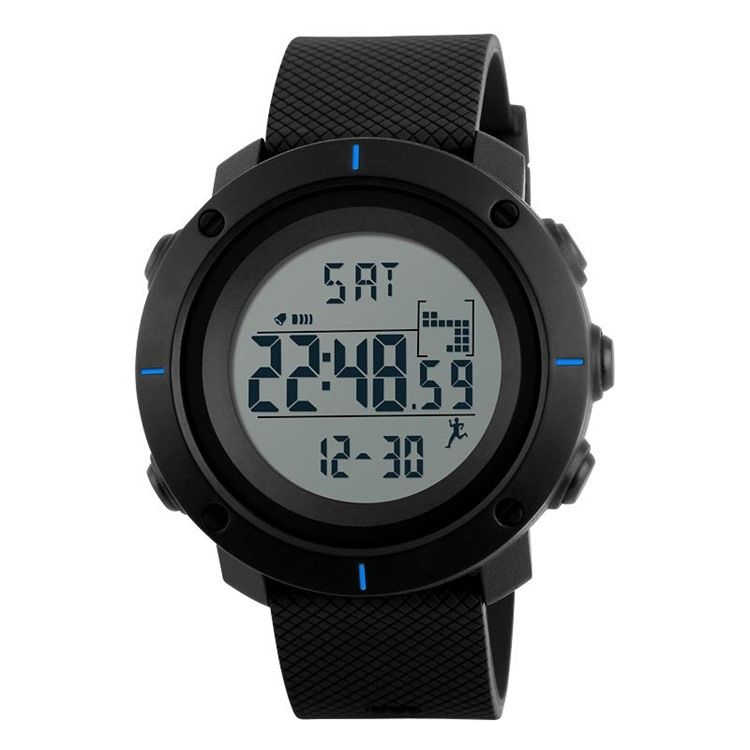 Pu Band Kalender Väckarklocka Mode Sport Vattentät Klocka