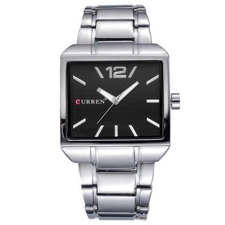 Square Time Zone Watch För Män