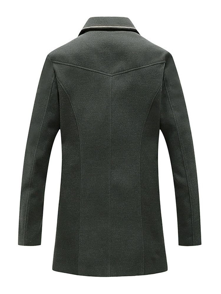 Broderi Lapel Blommig Slim Vinterkappa