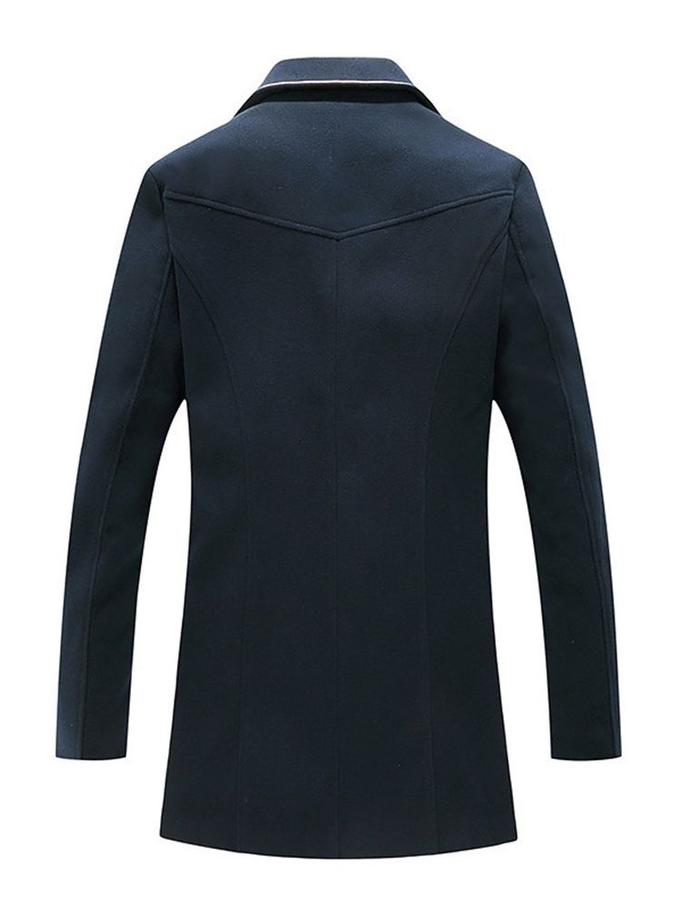 Broderi Lapel Blommig Slim Vinterkappa
