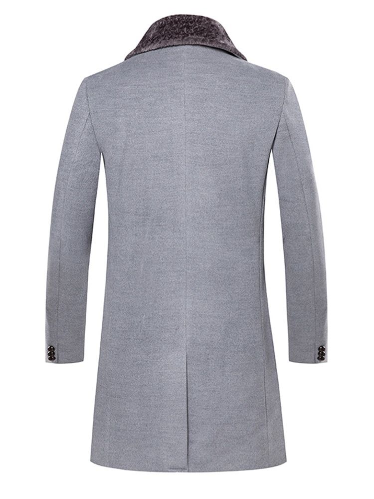 Lapel Pocket Mid-Längd Korean Winter Coat