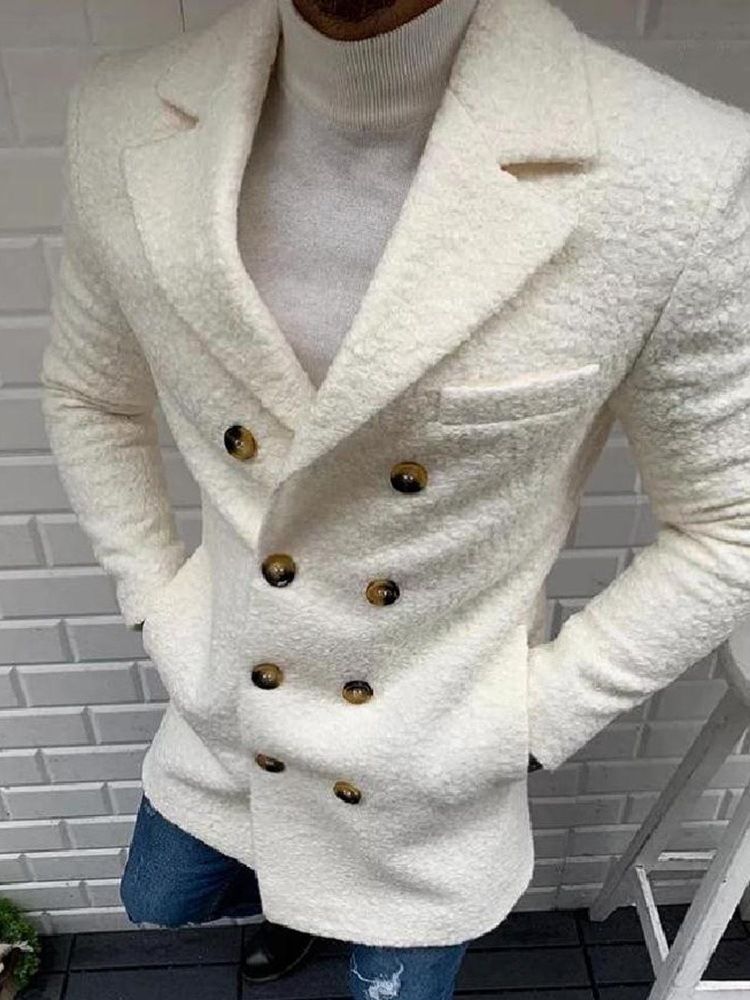 Medellånga Vanligt Lapel European Slim Coat