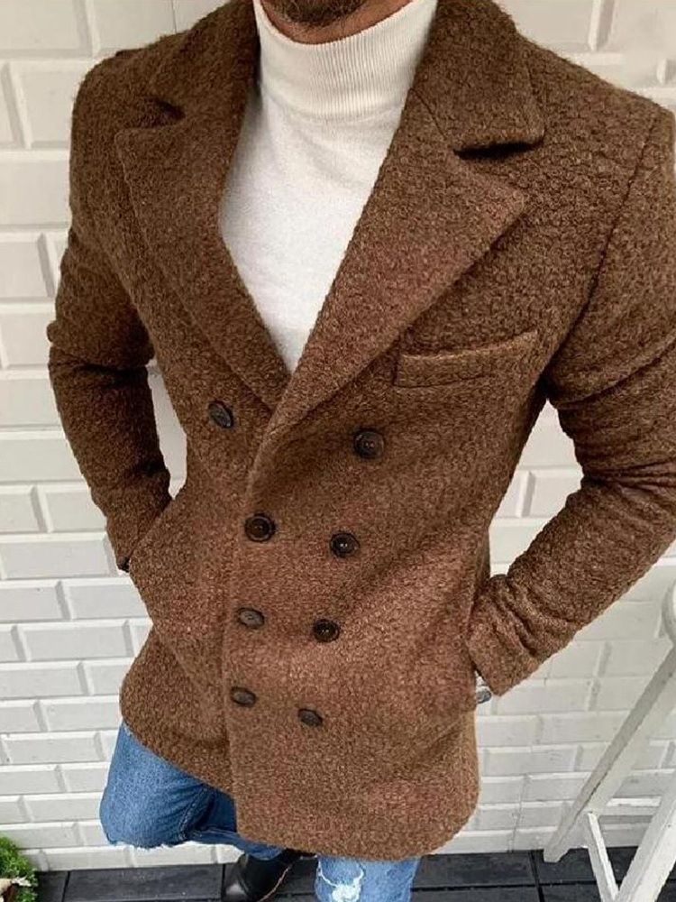 Medellånga Vanligt Lapel European Slim Coat