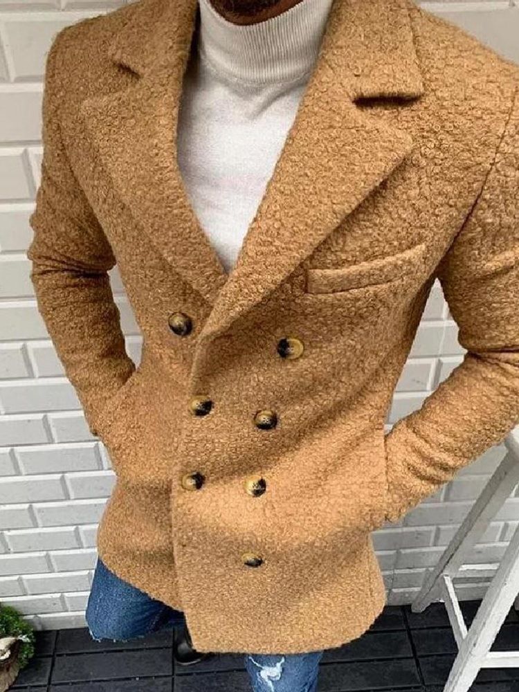 Medellånga Vanligt Lapel European Slim Coat