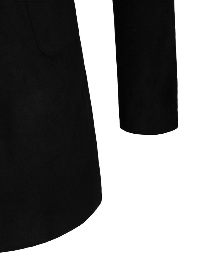 Mellanlångt Kavaj Vanlig Slim Casual Casual Coat