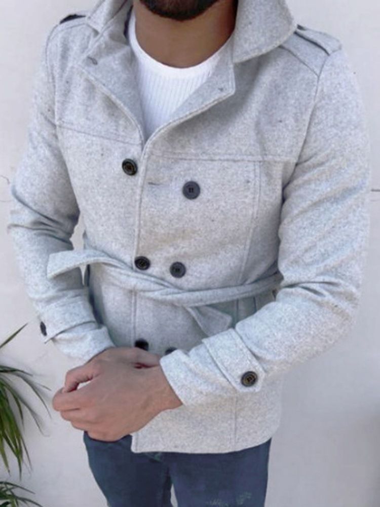Standard Smal Lapel Slim Dubbelknäppt Kappa