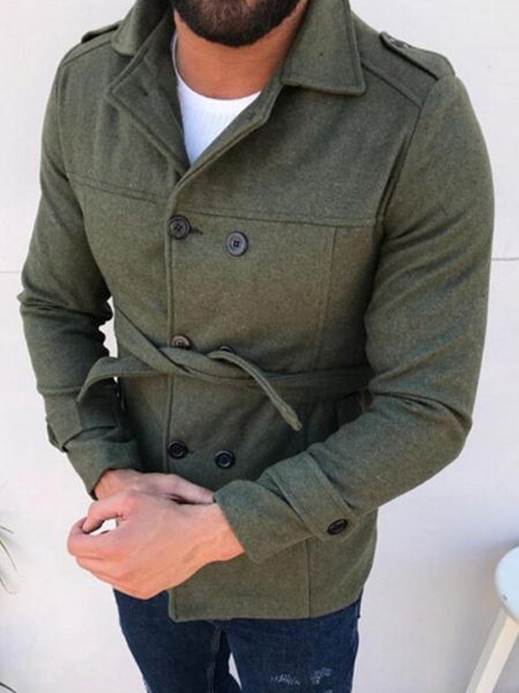 Standard Smal Lapel Slim Dubbelknäppt Kappa