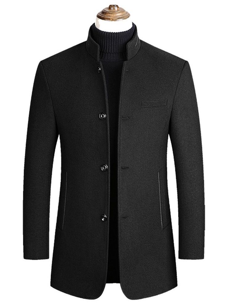 Standard Stativ Krage Ficka European Winter Coat