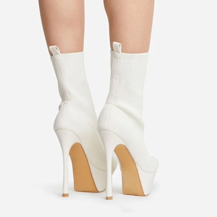 Slip-On Enkla Västerländska Stövlar Med Spetsig Tå
