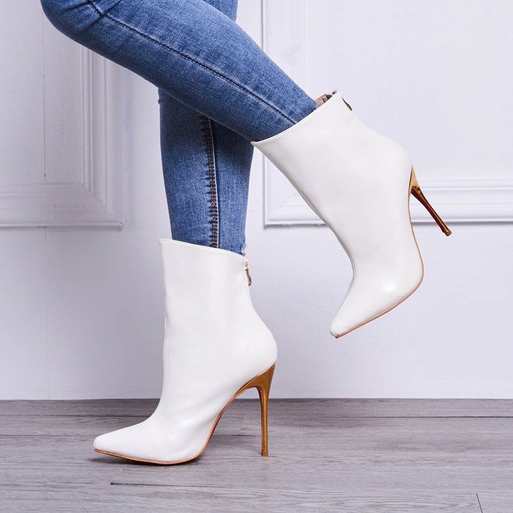 White Point Toe Ultra High Heel Stövlar Boots