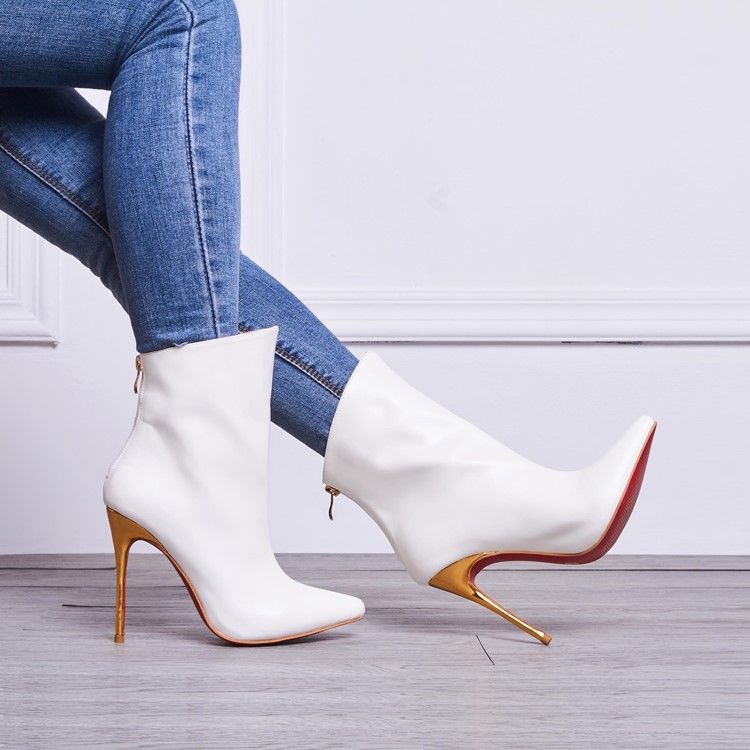 White Point Toe Ultra High Heel Stövlar Boots