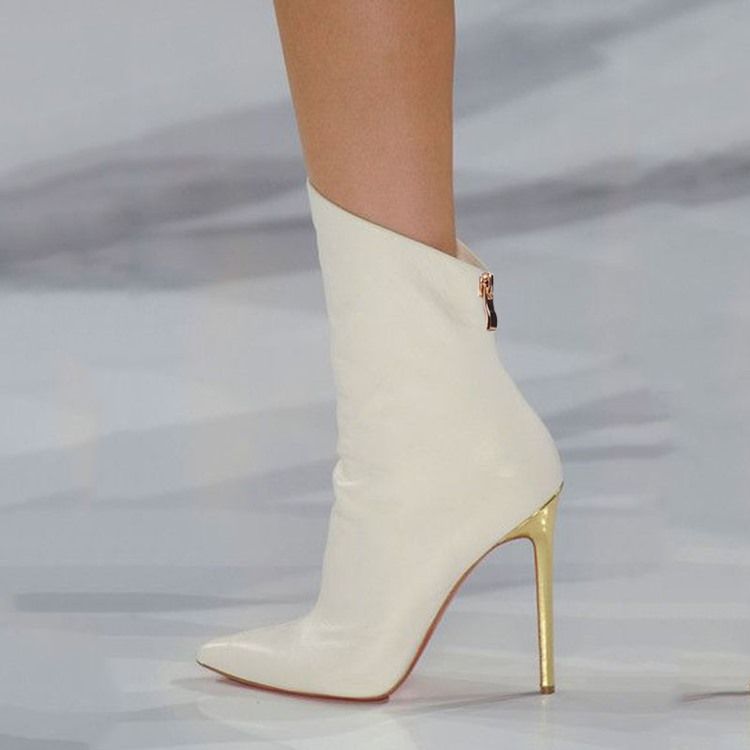 White Point Toe Ultra High Heel Stövlar Boots
