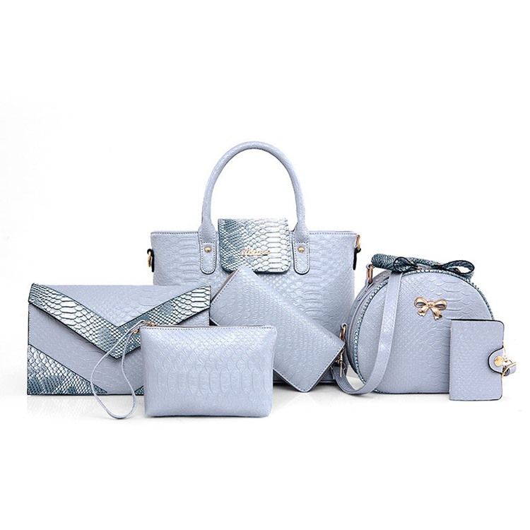 Classic Serpentine Zipper Handväska (Set Med 6 Påsar)
