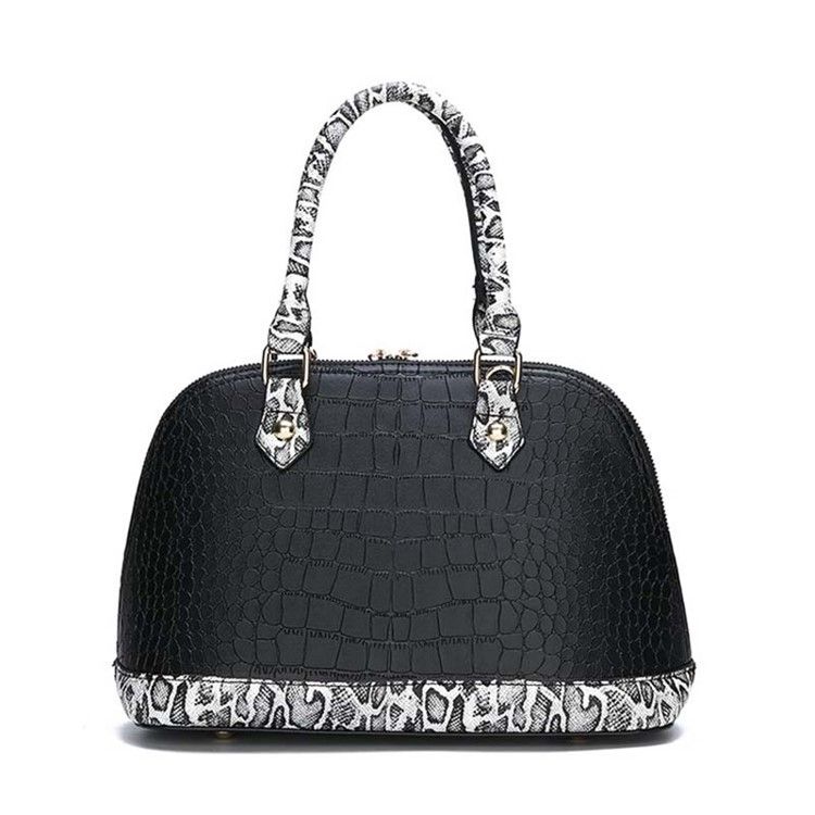 Leopard Print Serpentine Embossing Shell Handväska