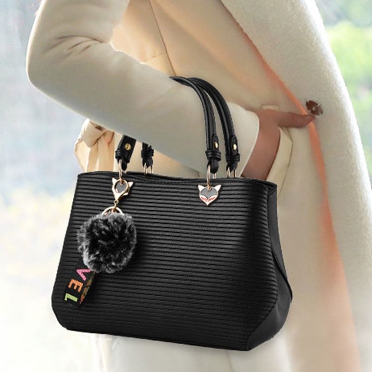 Modetråd Pu Plain Square Tote Bags