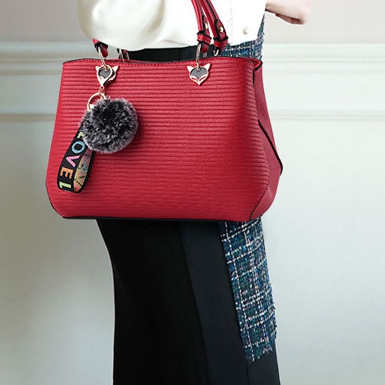 Modetråd Pu Plain Square Tote Bags