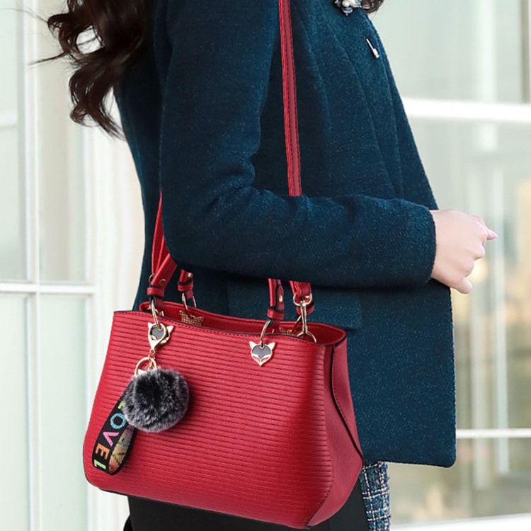 Modetråd Pu Plain Square Tote Bags