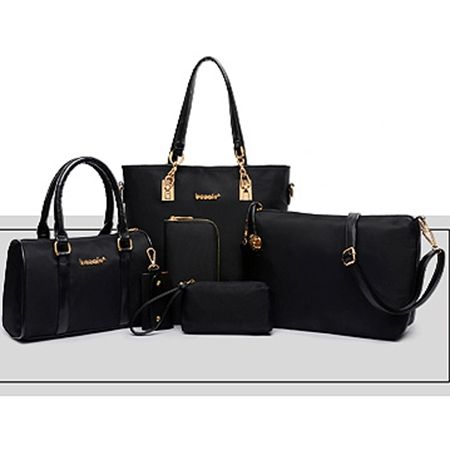 Pu Plisserad Plain Flap Bag-Set
