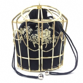 Vogue Metal Cage Broderi Crossbody-Väska