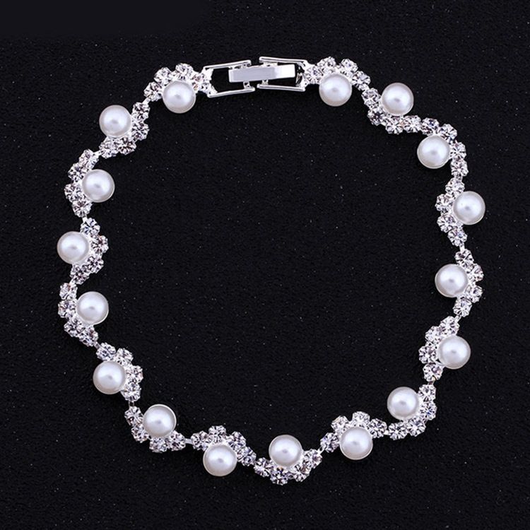 Bröllopspärla Diamante Bride Smycken Set