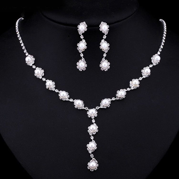 Bröllopspärla Diamante Bride Smycken Set