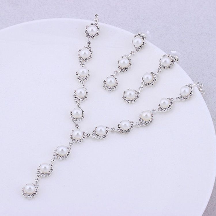Bröllopspärla Diamante Bride Smycken Set
