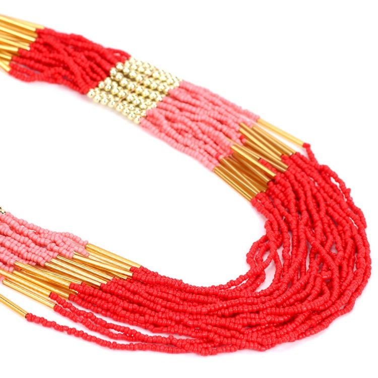 Color Block Long Drop Smyckesset
