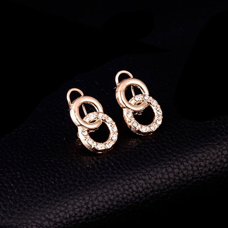 Diamante Circle Linked Smycken Set
