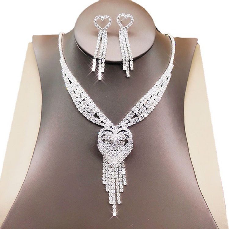 Diamante Romantiska Bröllopssmycken