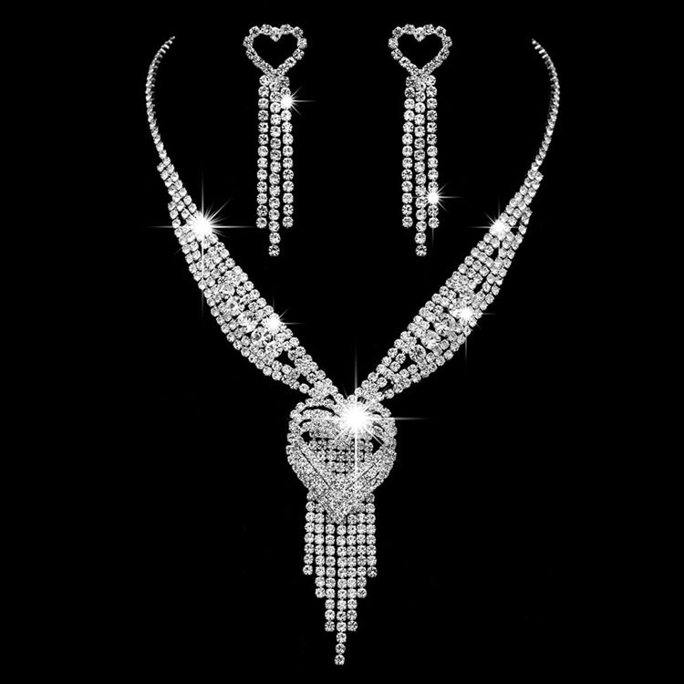 Diamante Romantiska Bröllopssmycken