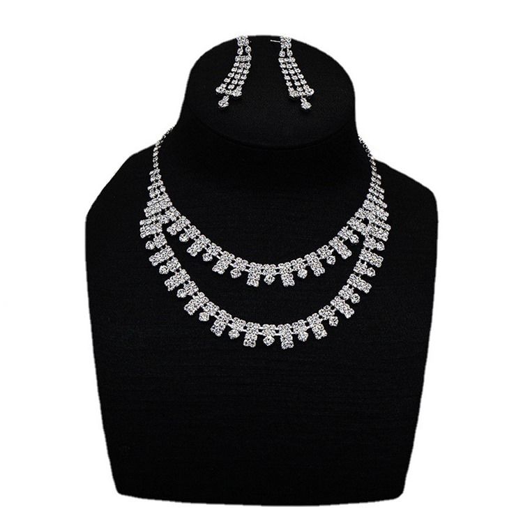 Europeiska Geometriska Prom Smycken Set