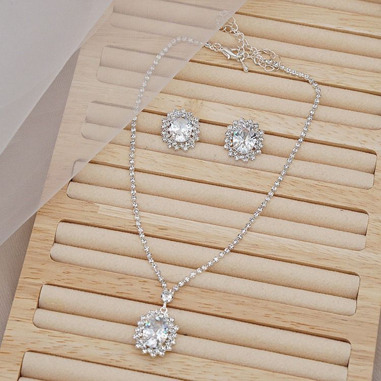 Europeiska Halsband Bröllop Smycken Set