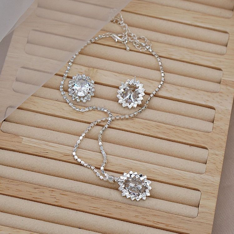Europeiska Halsband Bröllop Smycken Set